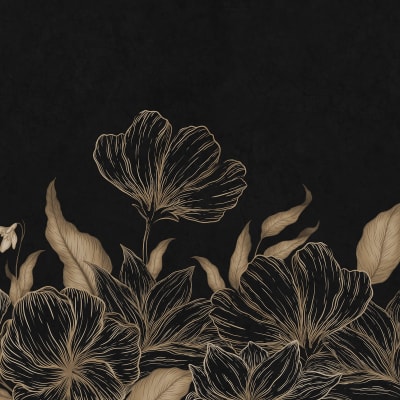 Floral Fantasy, Black pattern image