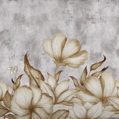 Floral Fantasy, Gray pattern image