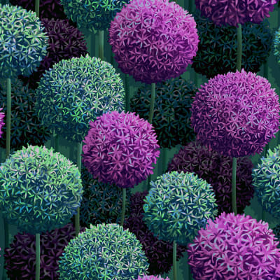 Elysian Flowers, Lilac pattern image
