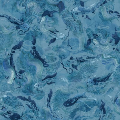 Atlantis Fish, Blue pattern image
