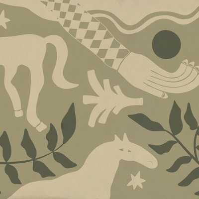 Emmas Horses, Green pattern image