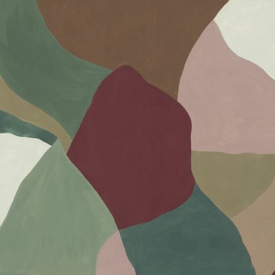 Abstract Fields, Green & Red pattern image