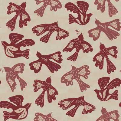 Dancing Wings, Red pattern image