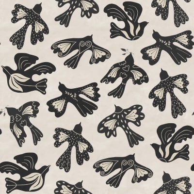 Dancing Wings, Black & White pattern image