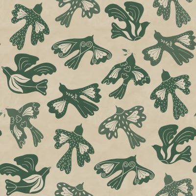 Dancing Wings, Green pattern image