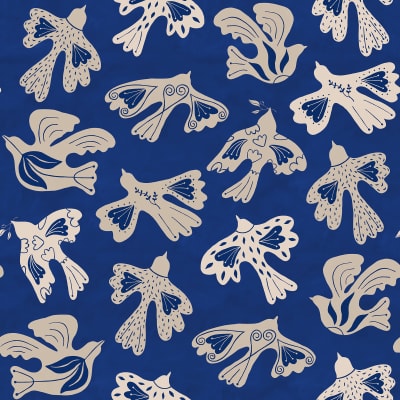 Dancing Wings, Blue pattern image
