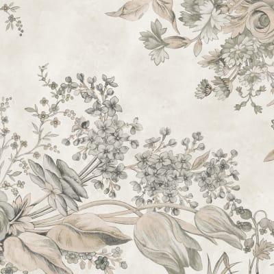 Bold Floral, Beige pattern image