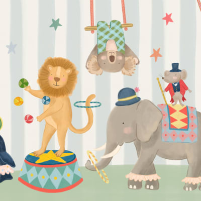 Starlight Circus Blue pattern image