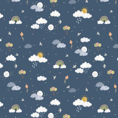 Raindrop Dark Blue pattern image