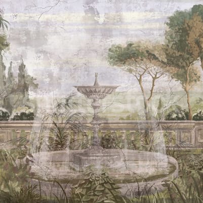 Fountain Garden, Green pattern image