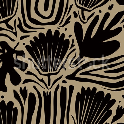 Abstract Blossoms, Brown pattern image