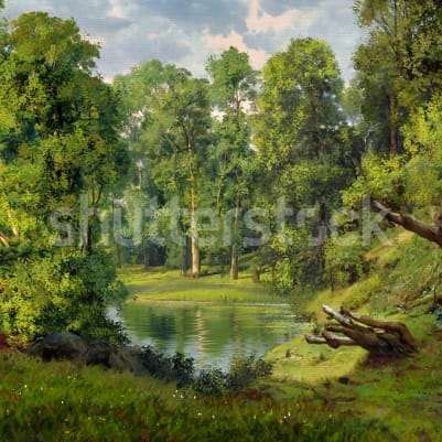 Silent Forest, Green pattern image