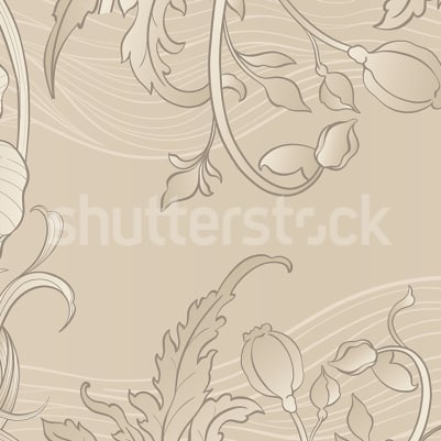 Grand Flora, Beige pattern image