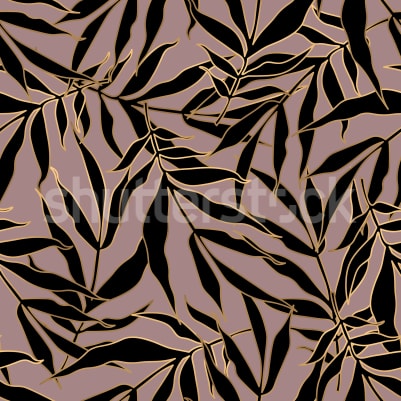Bold Leaves, Pink pattern image