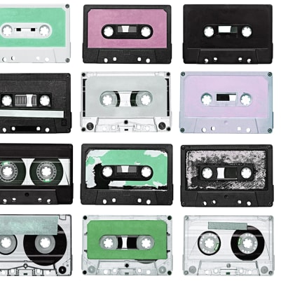 Casette Tape Purple Rain pattern image