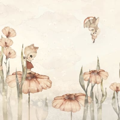 Bloomy Fields of Marion, Off White pattern image