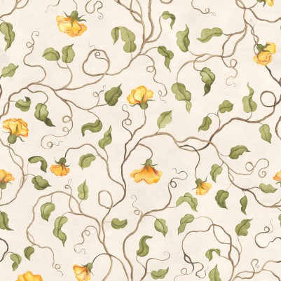 Soft Vines, Yellow pattern image