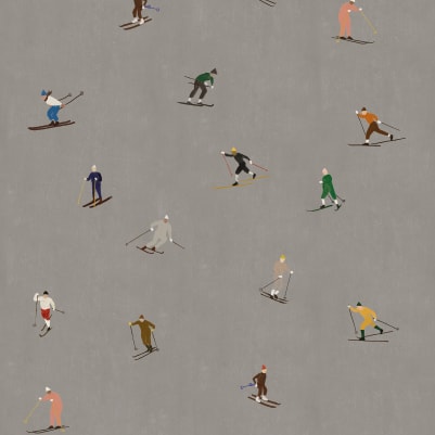 Skiers, Night pattern image