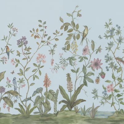 Chinoiserie,	Blue pattern image