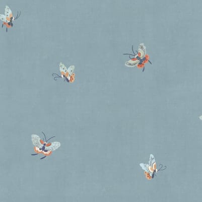 Butterflies, Misty Blue pattern image