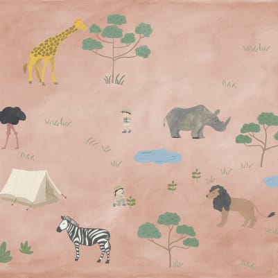 Animal Safari, Pink pattern image