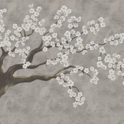 Calm Blossom, White pattern image
