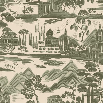 Lake Como, Forest Green pattern image