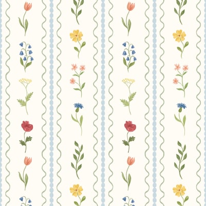 Wildflower Bobbin Blue pattern image