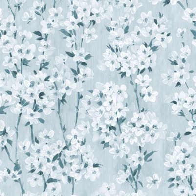 Cherry Blossom Tree, Blue pattern image