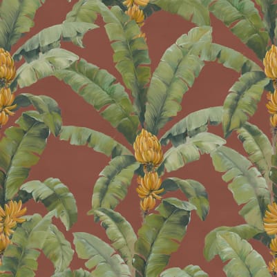 Banana Leaf, Burgundy pattern image