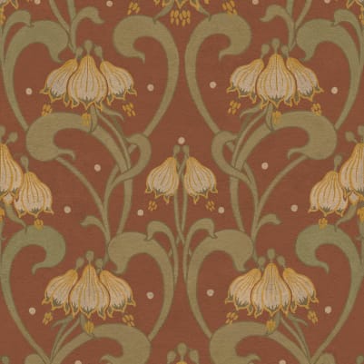 Art Nouveau Flower, Red pattern image