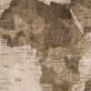 World Map, Brown