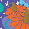 Cosmic Floral Purple