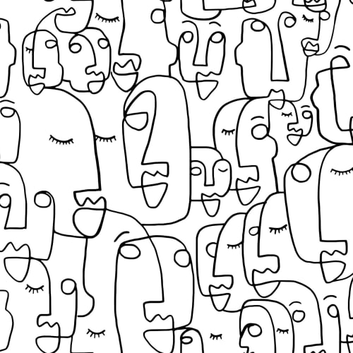 Face Line piirustus kuvatapetti