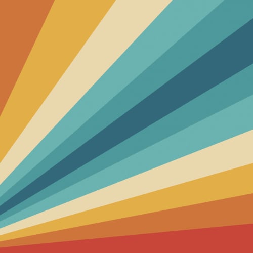 70’s Bold Multi-Color Stripes Retro Wallpaper Mural