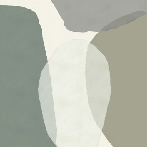 Green Abstract Ripped Paper Wallpaper Mural