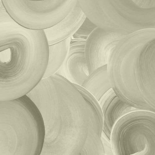 Green Large Swirl Brush Strokes Wall Mural