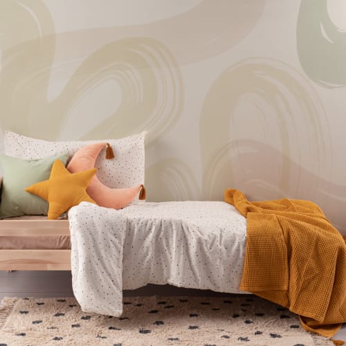 Pastel Abstract Swirl Brush Strokes Mural