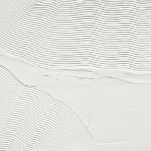 Neutral Organic Sculpted Abstract Lines Mural