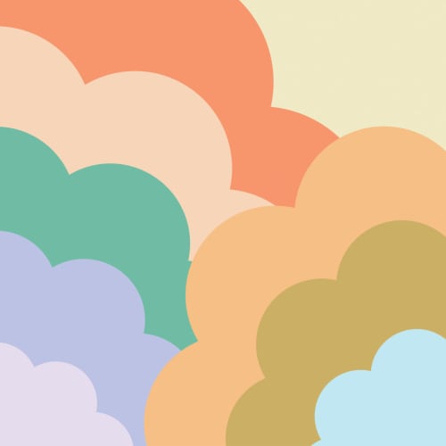 Elizabeth Olwen Happy Skies Pastel Fototapet