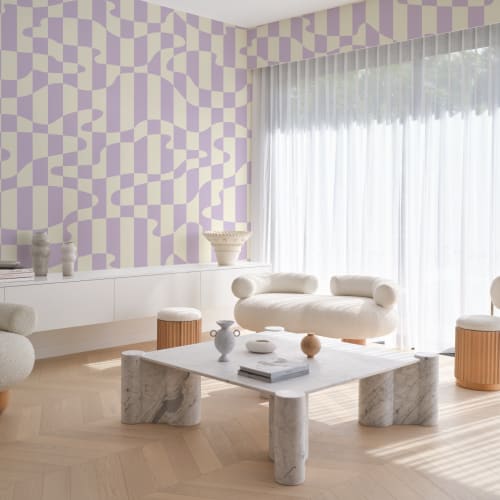 Papier peint panoramique violet d'Elizabeth Olwen