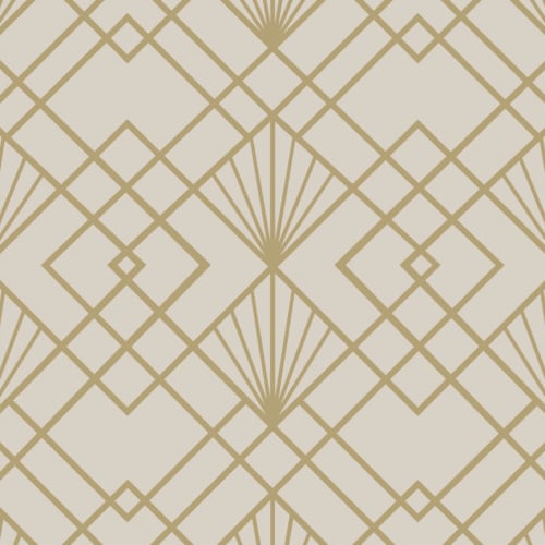 Gull Art Deco Geometrisk tapet