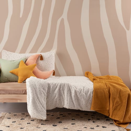 Roze zebraprint muurschildering