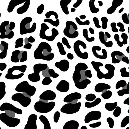 Black & White Leopard Print Wallpaper Mural