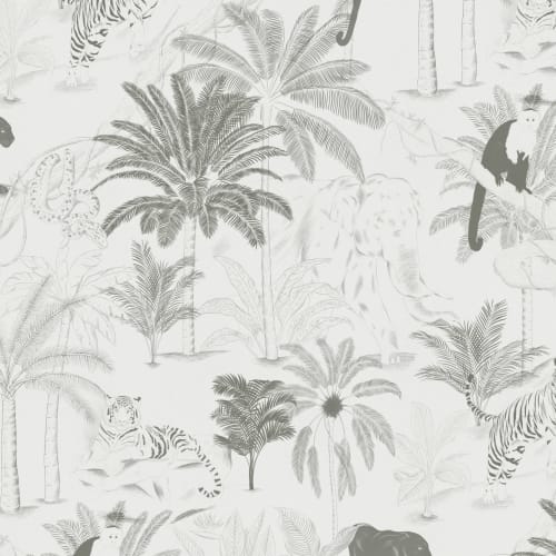 Verfijnde Minimal Jungle Dieren Patroon Behang Muurschildering