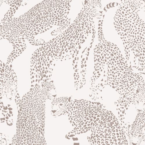 Modern Neutral Leopard och Cheetah Animal Repeat Pattern Wallpaper