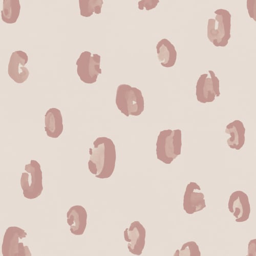 Rosa och neutral akvarell Leopard Print Repeat Pattern Wallpaper