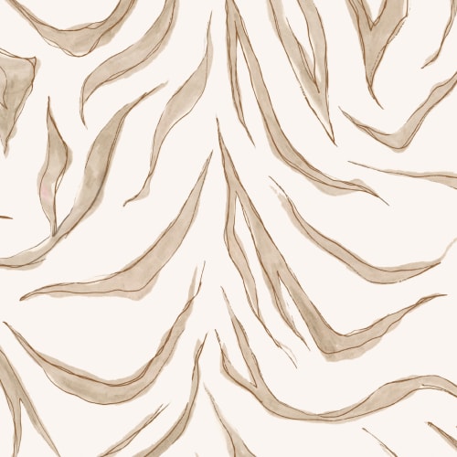 Minimalist Neutral Tiger Print Repeat Pattern Wallpaper
