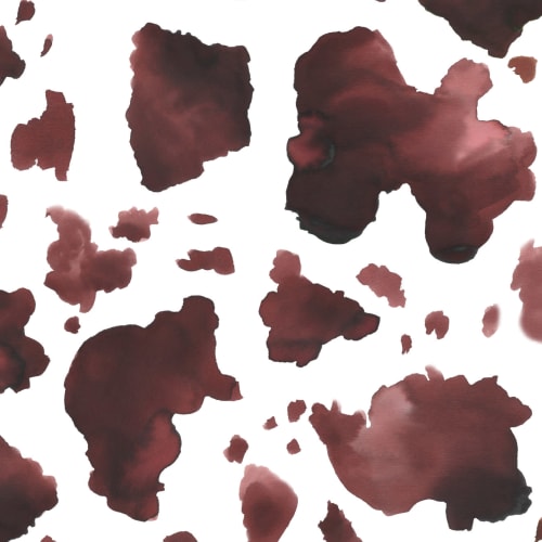 Painted Brown Cow Print Repeat Pattern Wallpaper