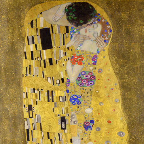 Gustav Klimt o Beijo Papel de Parede Mural